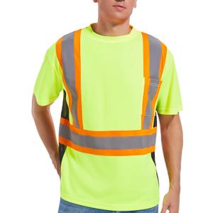 ArcRidge Reflective Safety Shirt for Men and Women - Class 2 High Visibility Construction Shirt - Dual Tone Reflective Strips