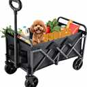 330LBS Load‑Bearing, Wagons Carts Foldable,Portable Utility Shopping Cart with Wheels, 600D Double Oxford Cloth，Folding ，Portable Utility Outdoor Wagon for Grocery，Collapsible Wagon with Wheels