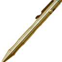SMOOTHERPRO Solid Brass Bolt Action Pen Refillable Retractable Heavy Duty for Tremor Parkinson Arthritic Business Office Signature Writing EDC Gift(BB201) (Natural)