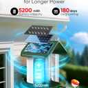 Bird Feeder with Camera Solar Powered - Smart Bird Feeder Camera 2K HD Live Stream, 5MP Photos, AI Identification for Backyard, 2.4Lb Large Capacity, Gifts for Mom Dad, Green White