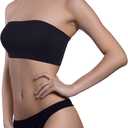 Geyoga 4 Pieces Strapless Bandeau Bra, Seamless Bralettes Stretchy Non Padded Bandeau Tube Top Bra for Women (Medium, Retro Colors)