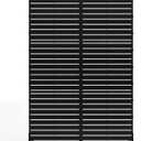 MTART Metal Privacy Screen 72" H x 47.2" Decorative Outdoor Privacy Screen Privacy Panel with Stand for Balcony Deck Patio Lawn Garden, Privacy Fence (Black-Louvered)