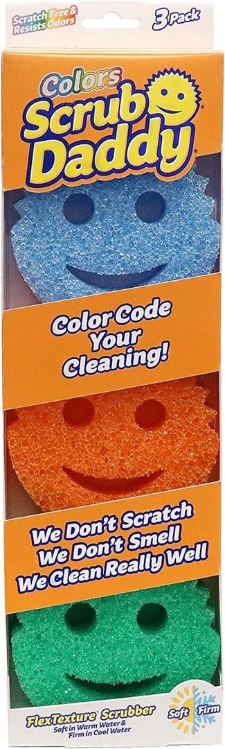 Scrub Daddy Colors, Flexible, 3 Pack