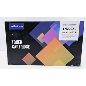 TN229XL TN229 Toner Cartridge High Yield Replacement Cyan Yellow Magenta 2 Black Cartriges 5 Pcs