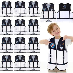 Panitay 12 Pcs Kids Community Helper Dress up Vest, Boy & Girl Career Cosplay Party Costume for Toddlers Occupation Role Play, OneSize