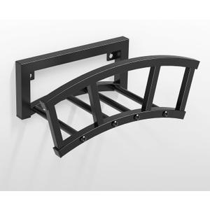 Garden Hose Holder Wall Mounted, Outdoor Heavy Duty Metal Water Hose Holder Hanger Holds 125-ft Water Pipe, Sturdy Detachable Hose Storage Organizer Reel Rack for Outside Garden Lawn Yard Farm