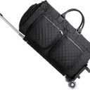 Rolling Garment Bags for Travel,Convertible Duffle Garment Bag Roller Bag Carry on Garment Bag with Wheels Luggage Rolling Weekender Roller Duffle Bags for Travel-Black (A6-Black-2P)