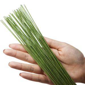 happylain 18 Gauge Green Floral Wire Stem for Flower Arrangement Craft Supply, 15 Inch, 50PCS
