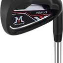 MAZEL WM-X1/2 Individual Men Golf Club Irons 1,Pitching Wedge,Approach Wedge,Sand Wedge with Graphite/Steel Shafts for Right Handed (2022 Model, Steel, Black, 1 Iron, Stiff, Right)