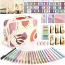 WEMATE 76 PCS Bible Study Supplies with Case, 15 No Bleed Highlighters and Pens, Washi Tape, Transparent Sticky Notes, Prayer Cards, Annotation Journaling Kit Christian Gift for Women