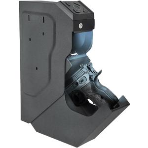 Gun Safe Biometric Quick Access Handgun Safes for Pistols Bedside Fingerprint Pistol safe Nightstand Smart Gun Safety Wall Mount Desk Keypad Key