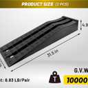 HOXWELL Portable Car Ramps for Oil Changes High Lift, Heavy Duty Low Profile Car Ramps for Jack Support, Vehicle Ramps for Garage, 31.5''x8.1''x4.9'', GVW 10000 LBS, 2PCS