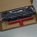 Heavy-Duty Adjustable Angle Broom with 56" Steel Handle - Ideal for Home, Garage, Kitchen, Bathroom, Office, and Outdoor Use - Durable & Efficient Cleaning Tool for Hard Floors (Red)
