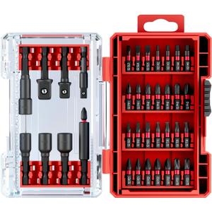 36Pcs Impact Driver Bits Set with a Storage Case, 28 Magnetic Screwdriver Bits, 5 Magnetic Sockets, 3 Socket Adapters, 1/4 In. Hex Shank Driver Tools Set for Power Screwdrivers, Electric Drill Drivers