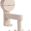 8 Hooks - Suction Cup Hooks - 360 Rotating Wall Mount Organizer, No Damage Adhesive Free Hooks for Walls, Kitchen, Bathroom, Cooking Utensil Holder, Key Holder, Dresser (White)