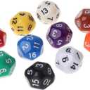 10Pcs Polyhedral Dice Set for Dungeons and Dragons, 16 Sided, Multi Colored Assortment, Table Games