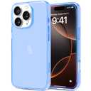 JJGoo Compatible with iPhone 16 Pro Max Case Clear, Soft Transparent TPU Bumper Cover, Slim Thin Shockproof Phone Case for iPhone 16 Pro Max 6.9-Inch, Dark Blue