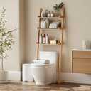 Over The Toilet Storage Shelf Wood, 3-Tier Above Toilet Organizer Rack, Freestanding Above Toilet Shelf for Bathroom, Laundry, Space Saver, Natural Color., 23.4 inches x 10.5 inches x 64.7 inches