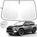 for Toyot RAV4 2019-2023 2024 2025 2026 Windshield Sun Shade Custom Fit RAV-4 SUV TRD Off-Road, LE XLE Premium Limited Foldable RAV4 Sunshade, UV Block & Protector Rav4 Accessories