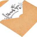 Amazon Basics Thank You Cards and Envelopes, Black and White, 4" x 6", 48 Count