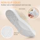 STQ Women's Slippers Indoor with Slip on Cozy House Shoes Non Slip Warm Loafers (6, Beige)