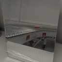 Bathroom Medicine Cabinet with Beveled Edge Mirrored Door 14 x 18 inch, Recessed or Surface Mount, with Adjustable Glass Shelves (Matt White)