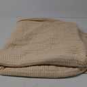 Carriediosa 100% Cotton Waffle Weave Blanket 400GSM Breathable Thermal Blankets for Bed Couch Sofa Soft and Cozy Throws for All Season Home Decor, 50"X 60" Light Yellow