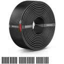 NAOEVO 20 Gauge Wire 2 Conductor Electrical Wire, 20 AWG Stranded PVC Cord, 12V Low Voltage/Tinned Copper/Flexible Cable for Automotive Wiring, Lamp Cord, Marine Cable (50FT)