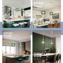 10" Gray Green Glass Modern Pendant Light Kitchen Island Mid Century Brushed Nickel Modern Pendant Lighting with Glass Globe Modern Hanging Pendant Light for Dining RoomBulb Incl.