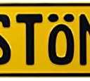 Custom Yellow German License Plate (3728 PG 01)
