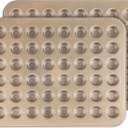 Tioncy 2 Pcs 48 Cup Mini Muffin Pan 15.94 x 12.6 x 0.79 Inches Nonstick Small Cupcake Pan Steel Mini Muffin Tin for Baking Cheesecake Tailgate Party supplies, Dishwasher Safe (Gold)