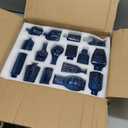 Glass Bud Vases Set of 32 - Blue Assorted Small Mini Glass Vases for Flowers, Crystal Vintage Vase Set, Bulk Centerpieces for Table Dcor, Wedding, Home and Events (Blue, 32 Pcs)