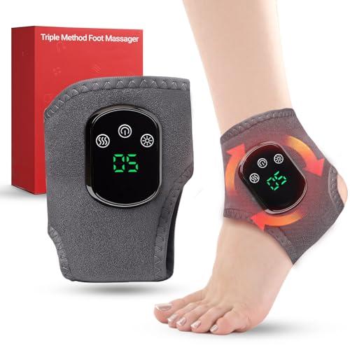 SHANVISTA Foot Renew Triple Method Massager - Cordless Heated Foot Massager with 5 Heat & 3 Vibration for Pain Relief & Relaxation, Portable for Home, Office, Travel - Ideal Gift