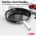 OXO Agility 10" Nonstick Frying Pan Skillet, Ceramic PFAS-Free Nontoxic Cookware, Induction Suitable, Compatible on All Cooktops, Dishwasher & Oven Safe, Stainless Steel Handle, Black
