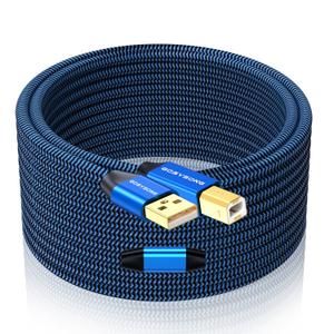 50ft Active USB 2.0 Printer Cable - High Speed USB A to B Compatible with HP, Canon, Dell, Epson, Xerox and More