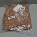 Motherhood Maternity Women's V-Neck Long Puff Sleeve Ruffle Midi Pregnancy Dress, Mocha Dots Medium