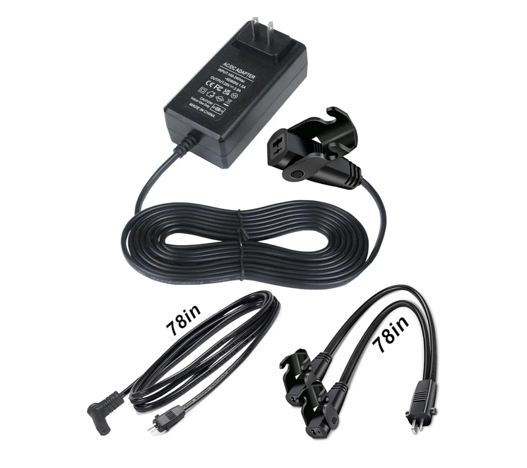 Universal Recliner Power Supply, AC/DC Power Adapter 2-pin 29V/24V 2A Wall Plug-in Recline Adapter for Electric Recliner/Sofa/Couch/Lift Chair/Standing Desk Compatible with Most Makes & Models