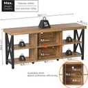 GreenForest TV Stand for TV up to 65 inches, Entertainment Center with 6 Storage Cabinet for Living Room, 55 inch Farmhouse Television Stands Console Table, TV Stands for Living Room, Walnut