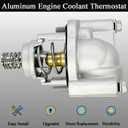 Aluminum Engine Coolant Thermostat Housing Assembly Compatible with 2017-2023 Buick Cadillac Chevy GMC Vehicles - LaCrosse Regal XT5 XT6 Blazer Acadia 3.6L, Replaces 12678780
