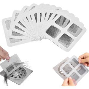50Pcs Disposable Shower Drain Cover Hair Catcher, Disposable Floor Drain Sticker, Suit Sewer Filter Screen, Bathroom, Bathtub, Kitchen, Sink Floor Stickers