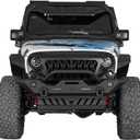 Hooke Road Front Skid Plate Bumper Armor for 2007-2018 Jeep Wrangler JK