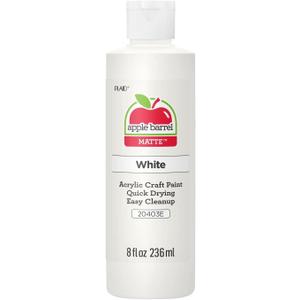 Apple Barrel Acrylic Paint in Assorted Colors (8 Ounce), 20403 White (8 Fl Oz (Pack of 1))