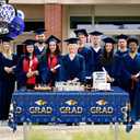 CMUSKO Blue and Gold Graduation Tablecloth, 3Pcs We are SO Proud of You Tablecloth, Class of 2026 Congrats Grad Table Covers for Graduation Decorations 2026 Blue