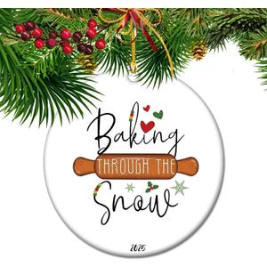 Baking Through The Snow  2025 Seasonal Bakers Christmas Ornament, Xmas Gift for Baking Love Friends or Moms (S20)