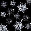 Dilunave 40 Pieces Clear Christmas Snowflake Ornaments Acrylic Christmas Tree Decorations Crystal Snowflakes Translucent Winter Hanging Ornaments for Xmas Tree DIY Crafts