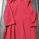 Allegra K Women's 3/4 Sleeve Dresses V Neck Elegant A-Line Work Business Formal Midi Dress with Pockets, XL