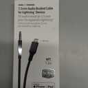 Scosche i3AUXB4SG-SP MFi Certified Hookup Premium Lightning to AUX Braided Audio Cable, 4 Feet, Space Gray (Black)