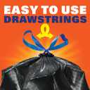 Hefty Ultra Strong Trash Bags, Black Tall Kitchen Trash Bags 13 Gallon Size, Break Resistant Drawstring Enclosure, Continuous Odor Control, Blackout, Clean Burst Scent, 80 Bags