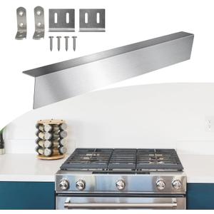 30" Slide-in Range Rear Filler Kit,Range Gap Filler, Stainless Steel Back Gap Cover for Stove, Stove Trim Kit Between Stove and Backsplash.