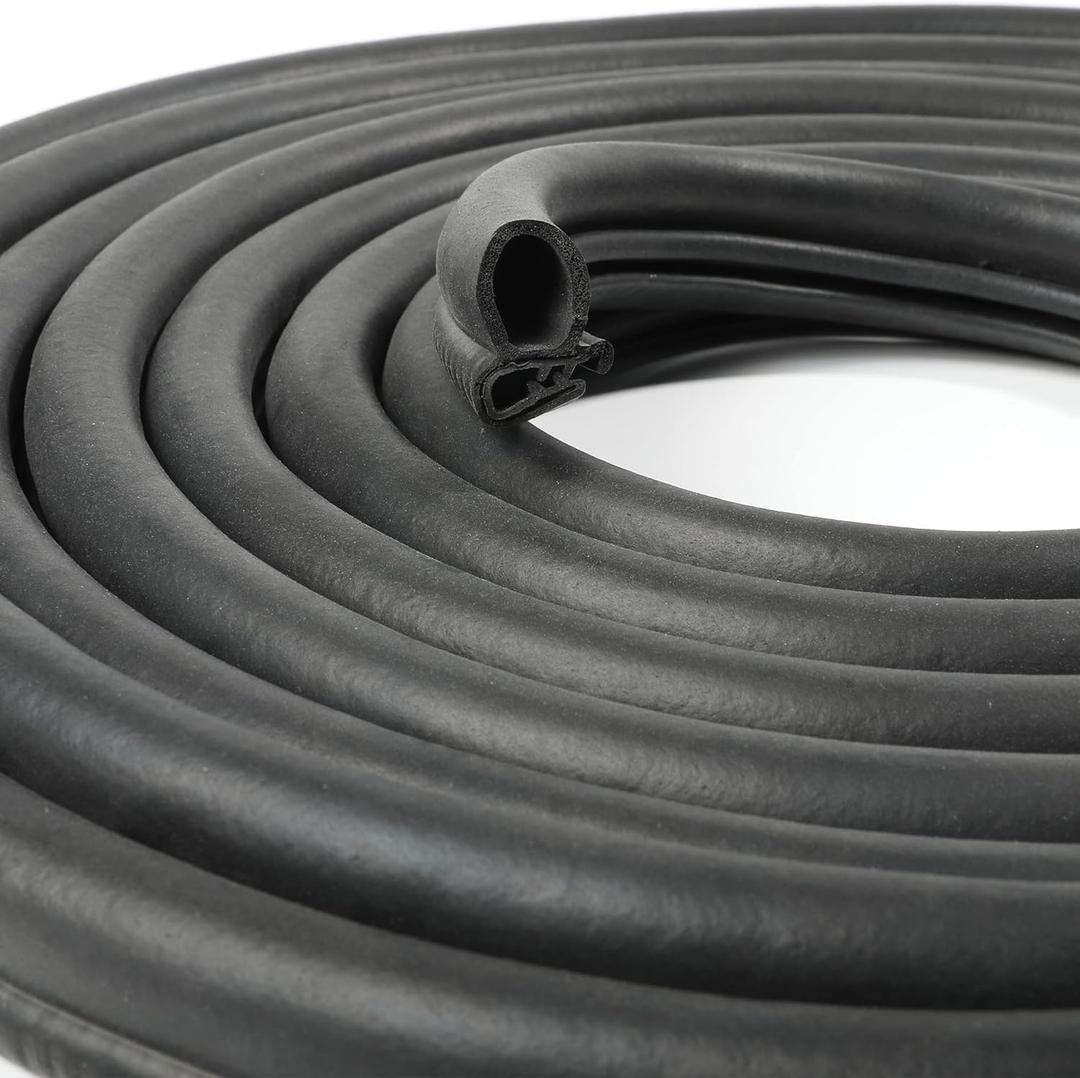 VAGURFO Rubber Edge Trim,Car Weather Striping,Door Rubber Seal Strip Trim Seal,Automotive Weather Stripping Edge Guard for Cars, Boats, RVs, Trucks, and Home Applications (30FT)